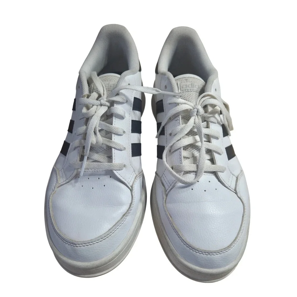 Adidas Breaknet Mens White Black Court Sneakers Shoes FX8724 Size 10